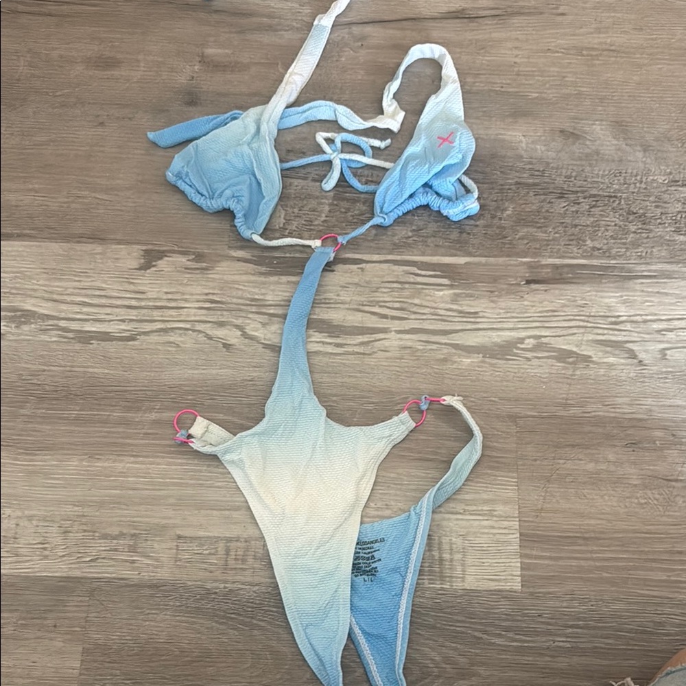 Boutine LA Blue and White One Piece Swimwear